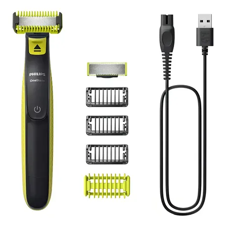 Afeitadora OneBlade Philips QP2824/10 Rostro & Cuerpo - Inalámbrica - 100% a prueba de agua - Recorta, perfila y afeita - No irrita, afeita casi a