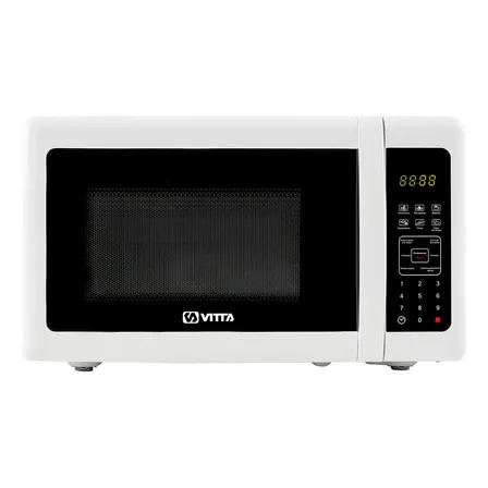 Microondas Vitta 23L 1000W Blanco Panel Digital 6 Modos Cocción