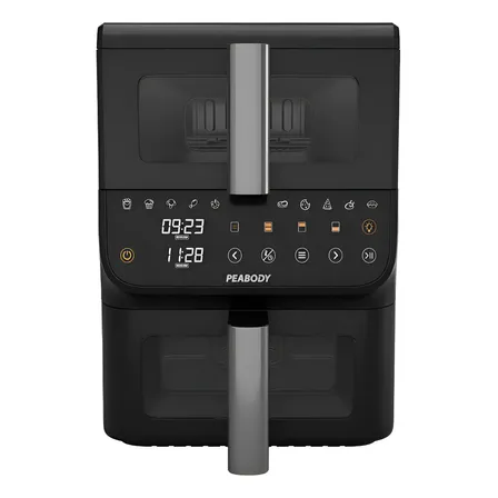 Freidora De Aire Peabody Pe-afdl103n Doble Canasta 10 L Negro
